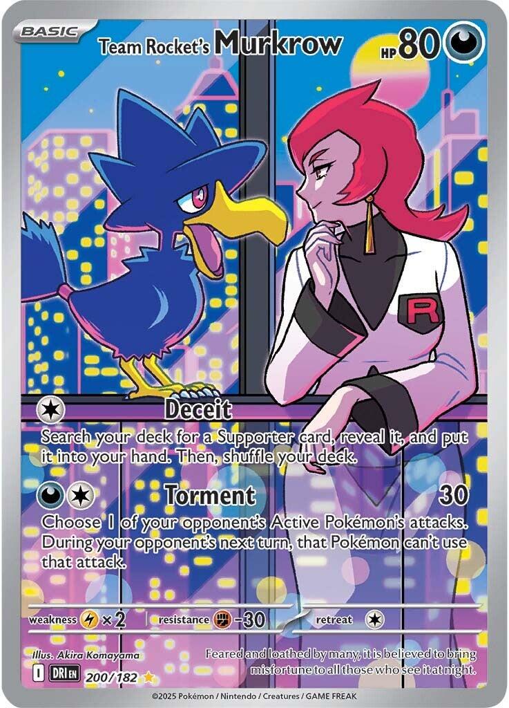 Team Rocket's Murkrow #200 Pokemon Destined Rivals