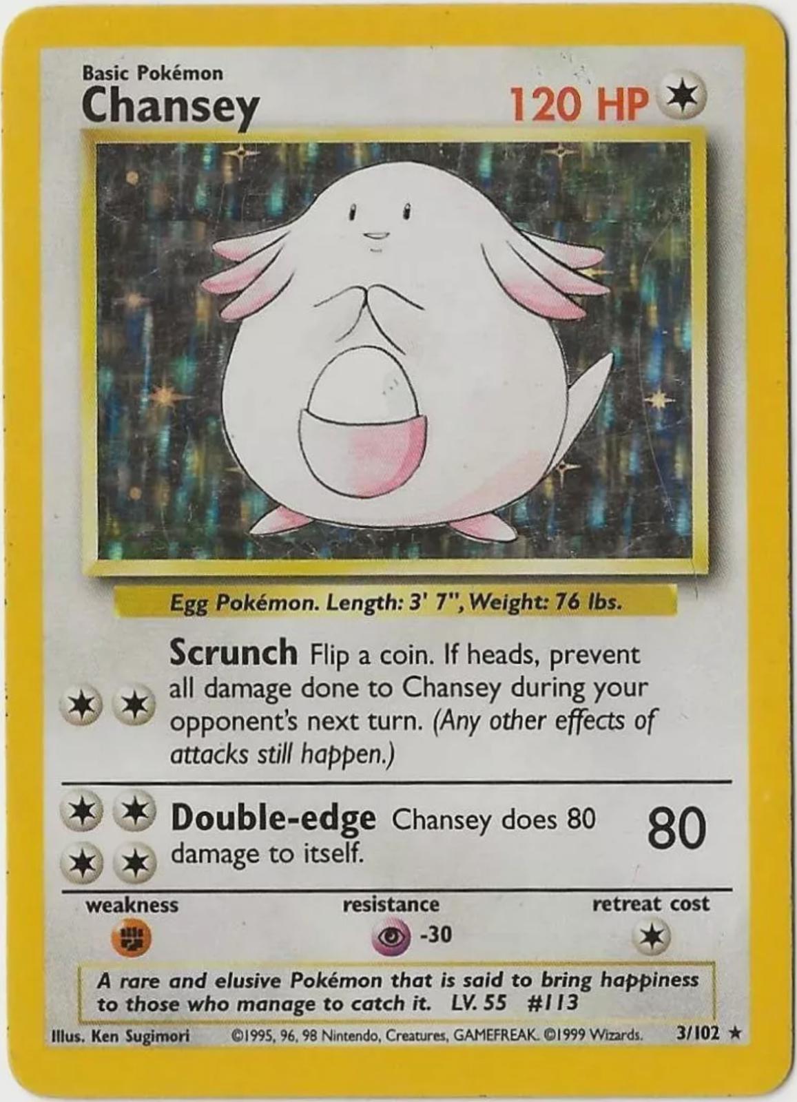 Chansey #3 Pokemon Base Set