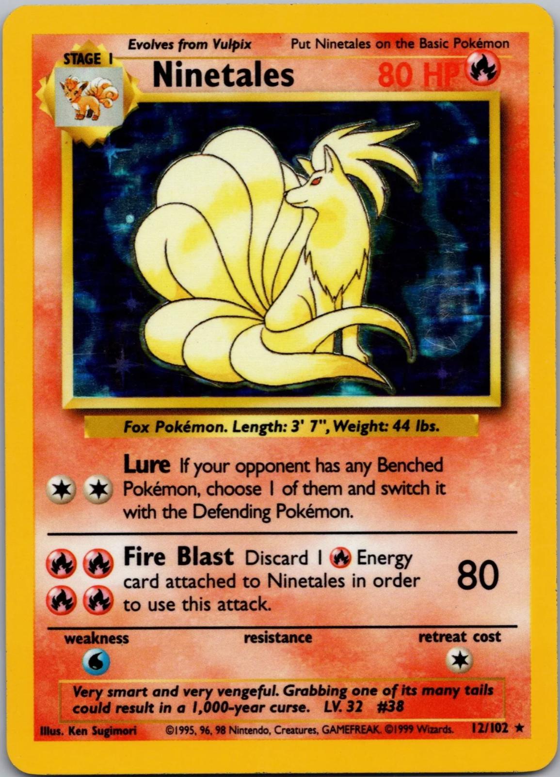 Ninetales #12 Pokemon Base Set