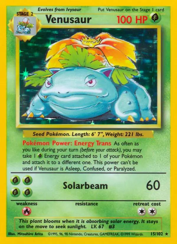 Venusaur #15 Pokemon Base Set