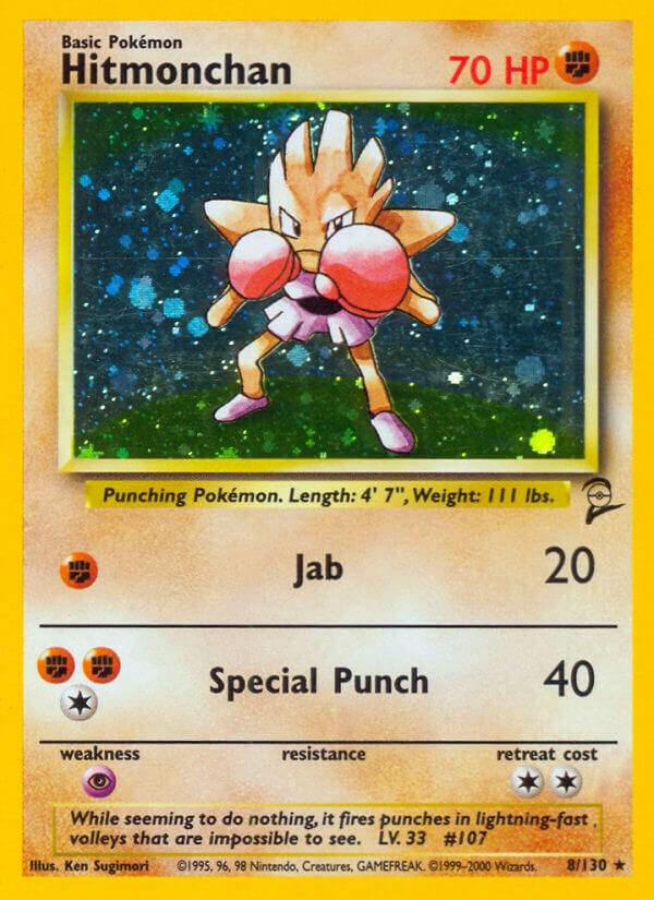 Hitmonchan #8 Pokemon Base Set 2