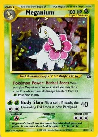 Meganium #10 Pokemon Neo Genesis